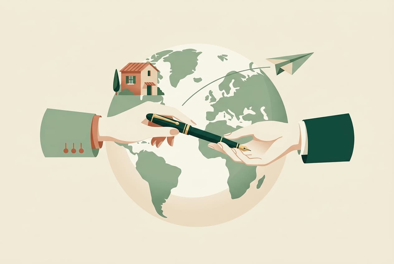 Signing an Italian purchase from abroad